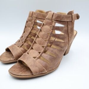 Naturalizer Talan Sandals Gladiator Block Heel Open Toe Womens 9M